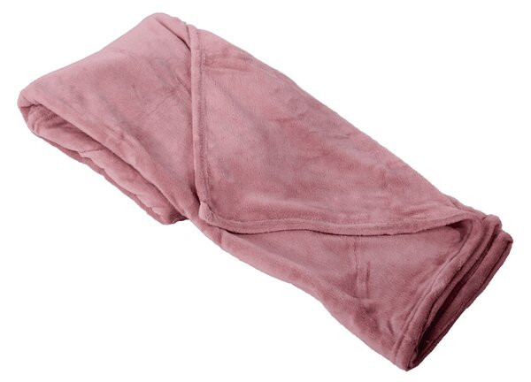 Ružový plyšový pléd Olaf old pink - 150 * 200 cm - Collectione