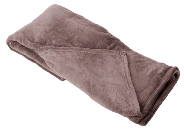 Taupe plyšový pléd Olaf taupe - 150 * 200 cm - Collectione
