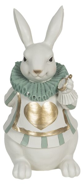 Dekorácie králika so zlatým srdiečkom - 17 * 14 * 33 cm - Clayre & Eef
