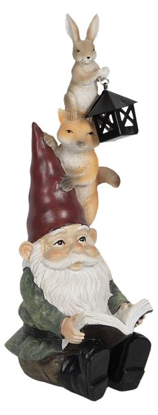 Dekorácie trpaslík so zvieratkami - 11 * 8 * 26 cm - Clayre & Eef