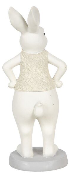 Dekorácie králičie chlapec so zlatým motýlikom - 9 * 8 * 20 cm - Clayre & Eef