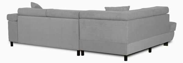 Rohová sedacia súprava TORRE s funkciou spania, vlnité pružiny – ľavá strana Cappuccino
