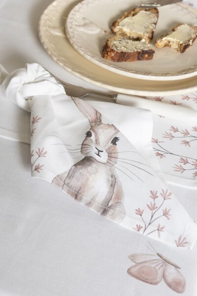 Poťah na podsedák s volánom Rustic Easter Bunny - 40 * 40 cm - Clayre & Eef