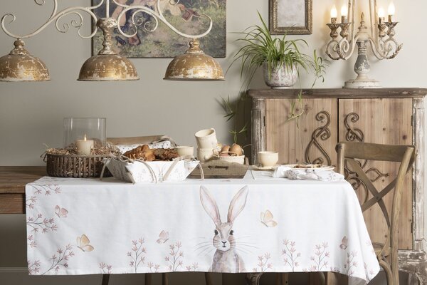Poťah na podsedák s volánom Rustic Easter Bunny - 40 * 40 cm - Clayre & Eef