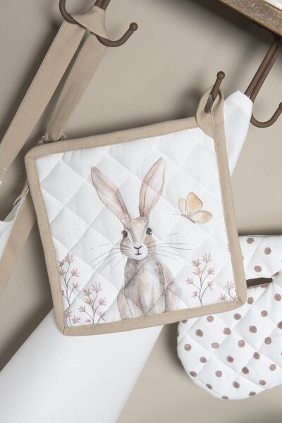 Poťah na podsedák s volánom Rustic Easter Bunny - 40 * 40 cm - Clayre & Eef
