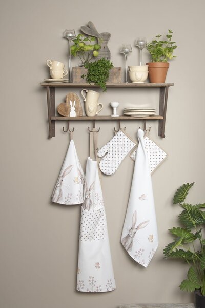 Poťah na podsedák s volánom Rustic Easter Bunny - 40 * 40 cm - Clayre & Eef