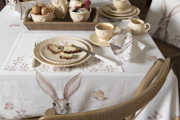Poťah na podsedák s volánom Rustic Easter Bunny - 40 * 40 cm - Clayre & Eef