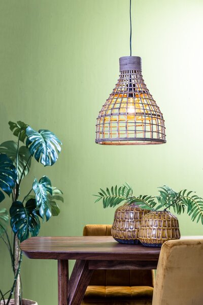 Prírodné ratanové závesné svetlo Puerto - Ø 34*41cm - Light & Living