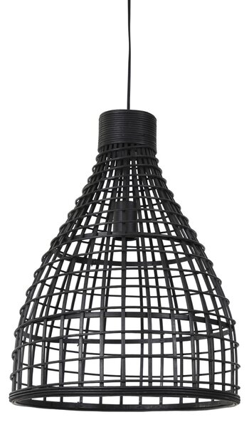 Čierne ratanové závesné svetlo Puerto - Ø 40*51cm - Light & Living