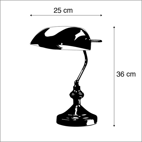 Inteligentná stolná lampa mosadz s zeleným sklom vrátane Wifi P45 - Banker