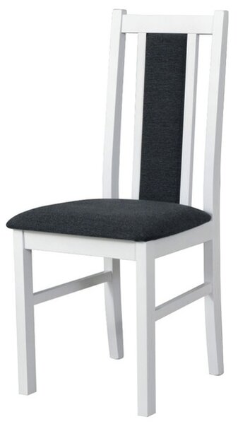 Jedálenská stolička BOLS 14 biela/tmavosivá