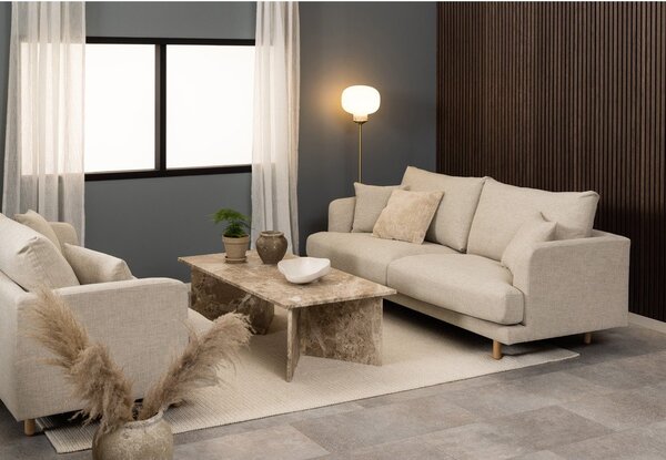 Béžový mramorový konferenčný stolík 70x140 cm Vega – Actona