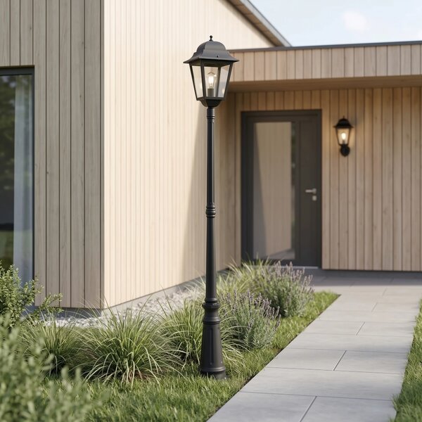 Klasická vonkajšia lampa čierna 220 cm IP44 - Big