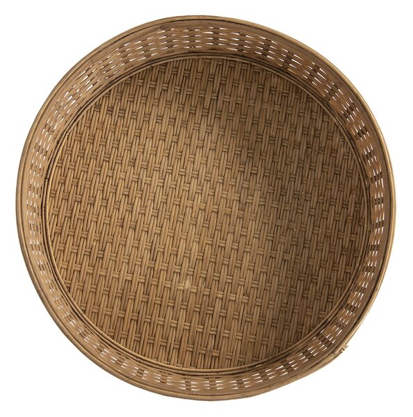 Odkladací stolík s bambusovou výplňou - 46 * 62 cm - Clayre & Eef