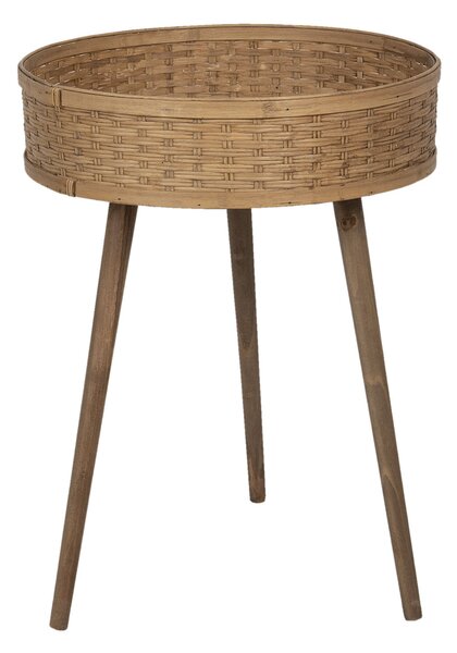 Odkladací stolík s bambusovou výplňou - 46 * 62 cm - Clayre & Eef