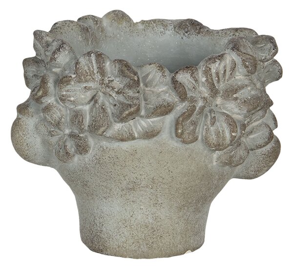 Svietnik v tvare hlavy s kvetinami Tete - 12 * 10 * 9 cm - Clayre & Eef