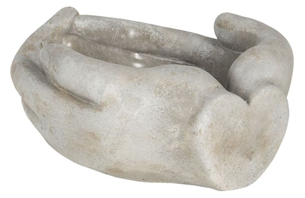 Kvetináč v dizajne zopätých rukách Jointes - 18 * 16 * 9 cm - Clayre & Eef