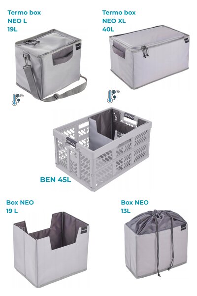 Keeeper Pevný skladací box / organizér do kufra na nákup NEO , 19L, 31,5 x 23 x 26,5 cm