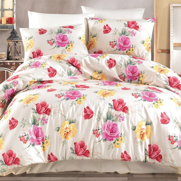 Bavlnené renforcé posteľné obliečky TULIP štandardná dĺžka