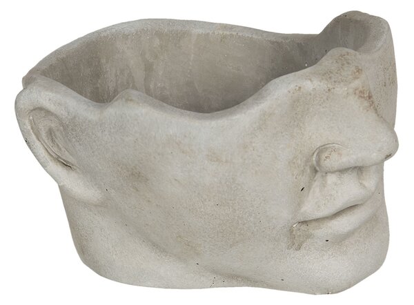 Kvetináč v dizajne nedokončenej sochy hlavy - 21 * 19 * 14 cm - Clayre & Eef