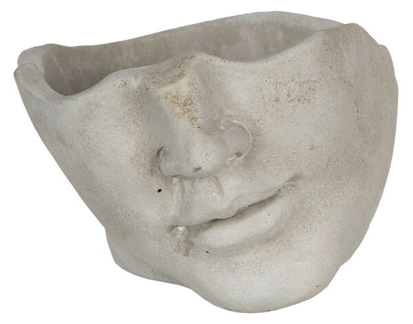 Kvetináč v dizajne nedokončenej sochy hlavy - 21 * 19 * 14 cm - Clayre & Eef