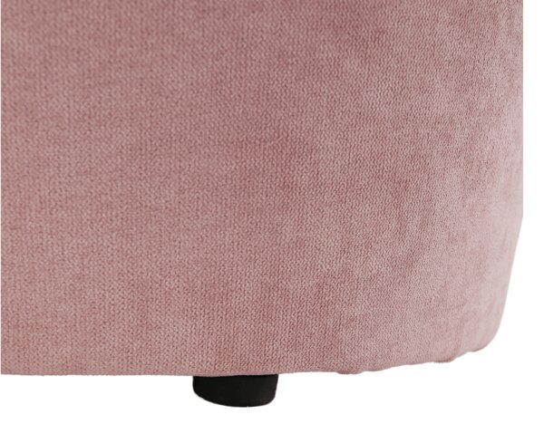KONDELA Klubové kreslo s taburetom, púdrová ružová, ROSE