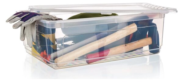 Keeeper Úložný box s vekom (má 2 funkcie) BEA Clearbox 30L, 59 x 39 x 18 cm