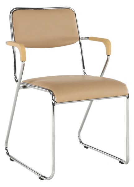 TEMPO Stohovateľná stolička Derya - hnedá - 79x53x57 cm