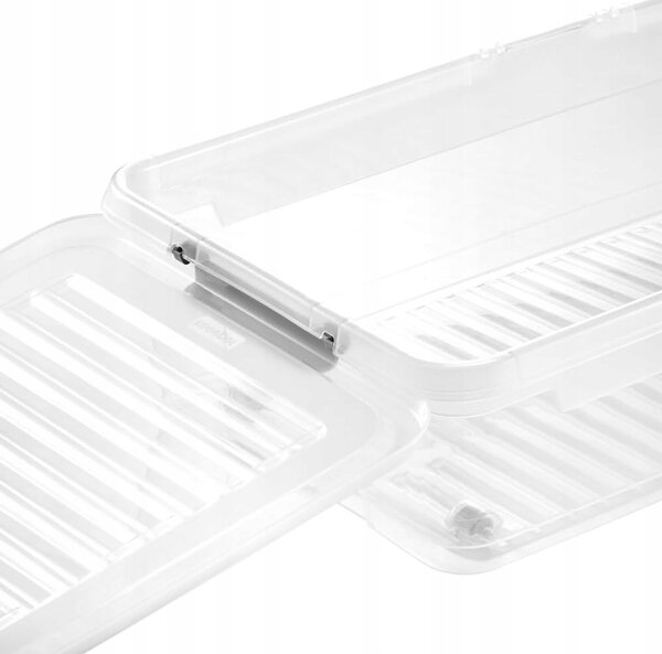 Úložný box s vekom a kolieskami pod posteľ, KEEEPER CLIPBOX LEO 33L, 77 x 38 x 16 cm