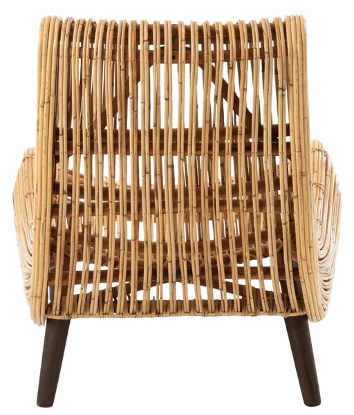 Prírodné ratanové dizajnové kreslo Laina - 60 * 90 * 85 cm - J-Line by Jolipa