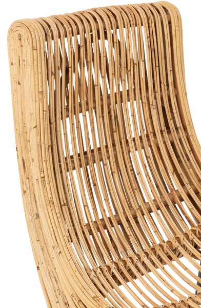 Prírodné ratanové dizajnové kreslo Laina - 60 * 90 * 85 cm - J-Line by Jolipa