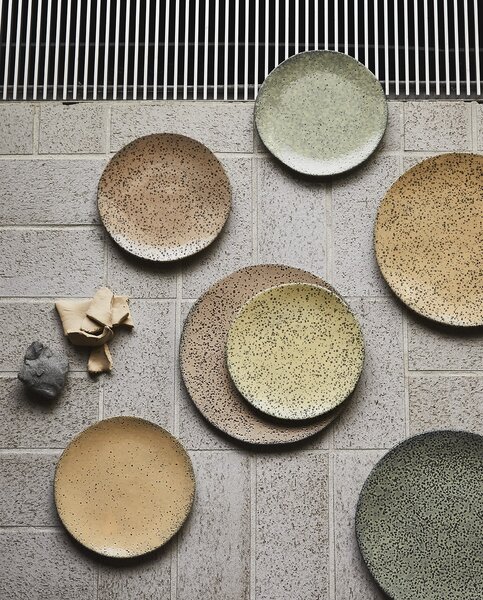 2ks žltý dezertný tanier Gradient Ceramics - Ø 22,5 * 1,5cm - HKLIVING