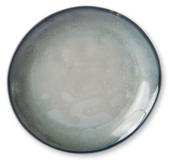 Tyrkysovo šedý ručne tvarovaný dezertný tanier Home Chef - 20 * 19 * 2,3 cm - HKLIVING