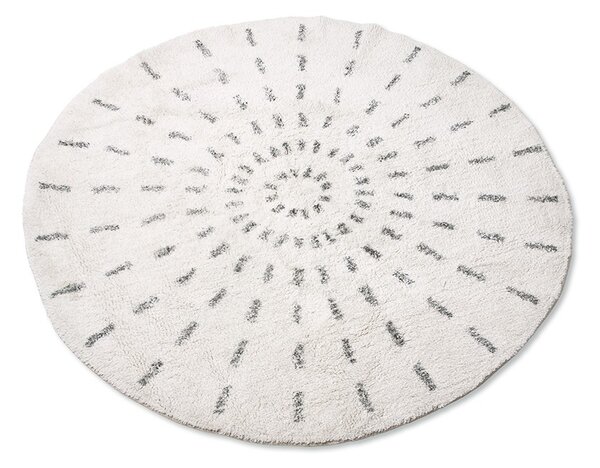 Guľatá bavlnená kúpeľňová predložka Swirl - Ø 120cm - HKLIVING