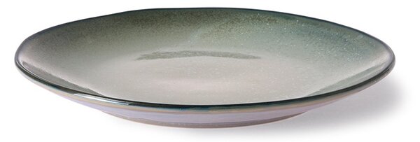 Tyrkysovo šedý ručne tvarovaný jedálenský tanier Home Chef - 27 * 26,5 * 3cm - HKLIVING