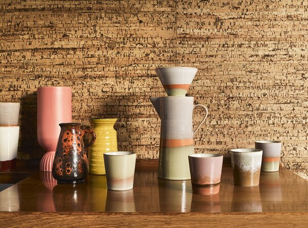 Farebný retro hrnček na kávu Mars - Ø 7,5 * 8cm / 180ml - HKLIVING