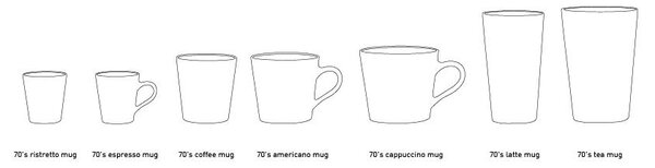 Farebný retro hrnček na Americano 70s tornado - 11 * 8,5 * 8cm / 260ml - HKLIVING