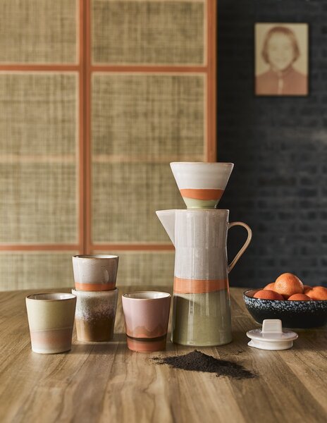 Farebný retro hrnček na kávu Mars - Ø 7,5 * 8cm / 180ml - HKLIVING