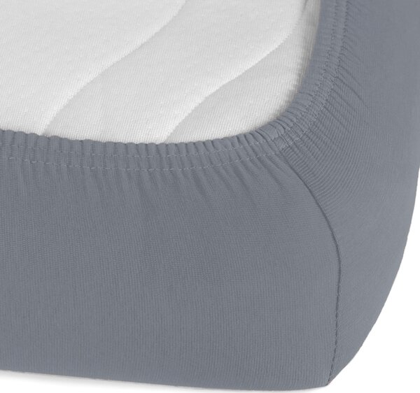 Jersey napínacie prestieradlo JR-029 Antracitovo sivé 80 x 200 - výška 20 cm