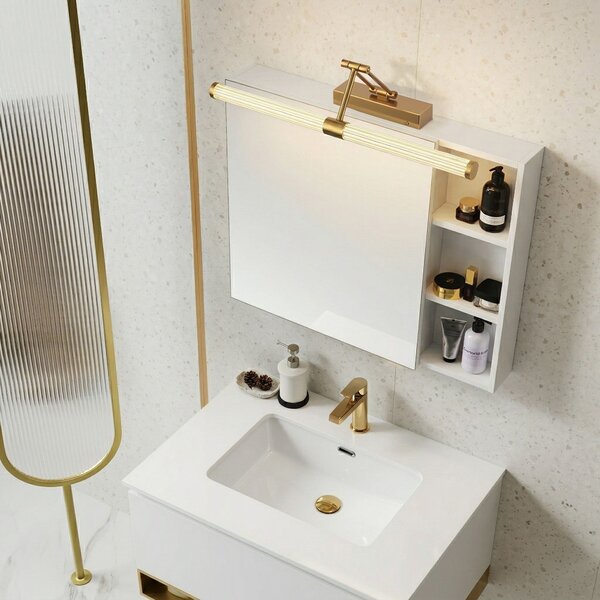 Toolight Toolight, LED nástenné svietidlo 60cm, 13W, 4000K, 1000lm, APP1900-1W, zlatá matná, OSW-66055