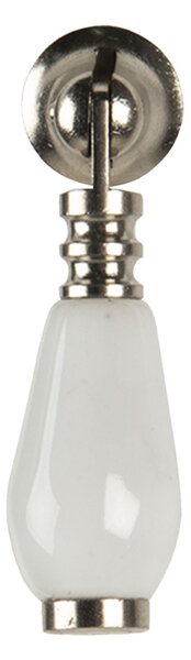 Biela keramická úchytka Doria - 2 * 6 cm - Clayre & Eef