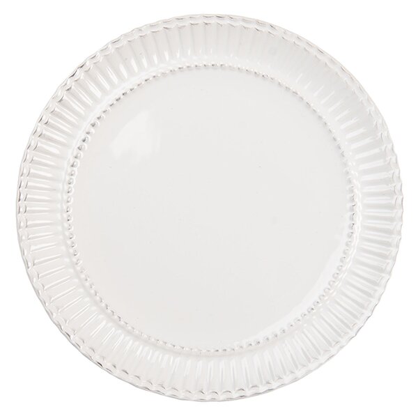 Dezertný krémový tanier Pure Line - Ø 21*2 cm - Clayre & Eef