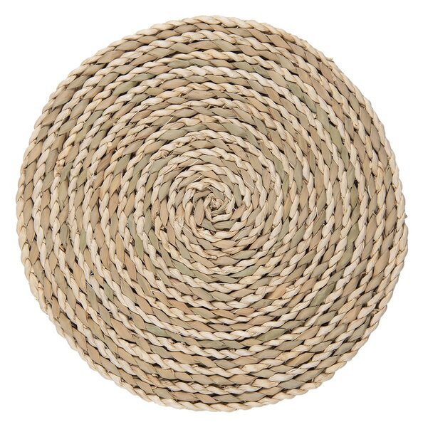 Pletené okrúhle prírodné prostírání - Ø 38 cm - Clayre & Eef