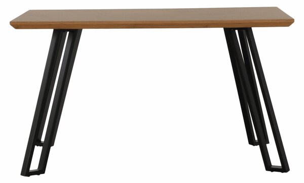KONDELA Jedálenský stôl, dub/čierna, 140x83 cm, PEDAL