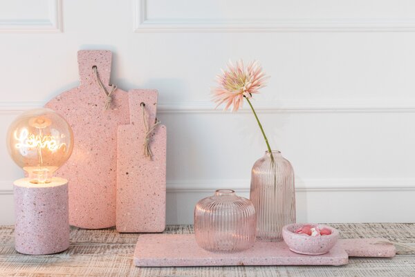 Ružová stolná lampa Terrazzo - Ø 10*13 cm/E27 - J-Line by Jolipa