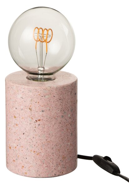 Ružová stolná lampa Terrazzo - Ø 10*13 cm/E27 - J-Line by Jolipa