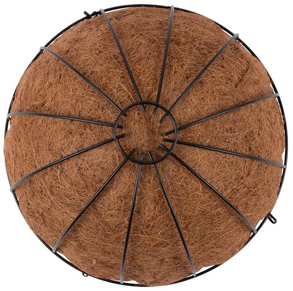 Kvetináč Strend Pro LC-CocoH-23, 30x30x14 cm, oceľ/kokos, závesný, s vešiakom