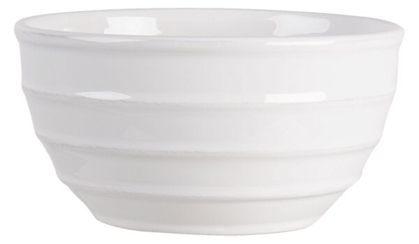 Biela vrúbkovaná miska Romantic Intense - Ø 18 * 9 cm - Clayre & Eef