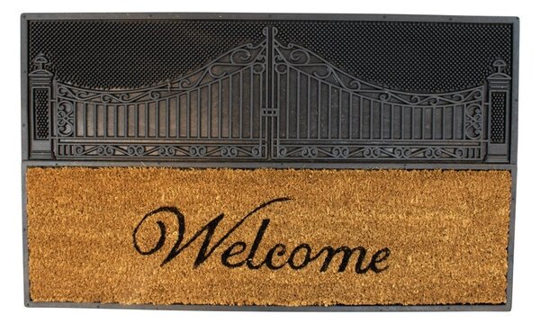 Rohožka Welcome z kokosových vlákien a gumy - 45 * 75 * 3cm - Mars & More
