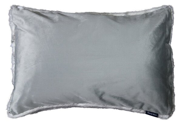 Svetlo sivý chlpatý vankúš Tiara s prúžkami - 40 * 60 * 15cm - Mars & More